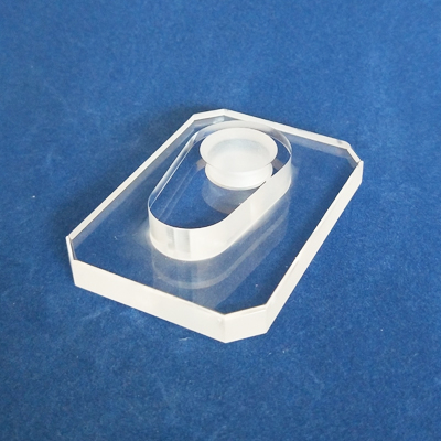 Uncoated sapphire rectangular step window